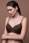 Zivame Glitter Straps Radiance Smooth Padded Wirefree T-Shirt Bra- Mocha Brown — thumbnail 4