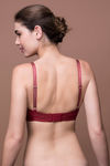 Zivame Glitter Straps Radiance Smooth Padded Wired T-Shirt Bra- Maroon — thumbnail 2