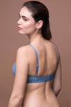 Zivame Glitter Straps Radiance Smooth Padded Wired T-Shirt Bra- Blue Grey — thumbnail 3