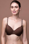 Zivame Glitter Straps Radiance Smooth Padded Wired T-Shirt Bra- Mocha Brown — thumbnail 5