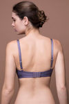 Zivame Glitter Straps Radiance Smooth Padded Wired T-Shirt Bra- Violet — thumbnail 3