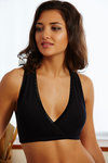 Zivame Cross Over Plunge Neckline At-Home Lace Bra- Black — thumbnail 5