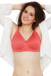 Zivame Made for Moms Non Padded Non Wired 3/4th Coverage Maternity / Nursing Bra-Coral Pink — thumbnail 5