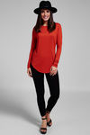 Zivame Aire Slim Fit Breathable Viscose Top-Red — thumbnail 1