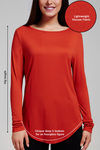 Zivame Aire Slim Fit Breathable Viscose Top-Red — thumbnail 3