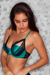 Zivame Sensuous Single Layered Non Wired Low Coverage Lace Bra-Virdis Green — thumbnail 2