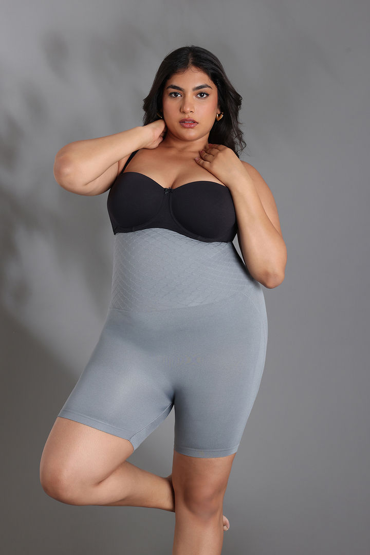 Zivame All day Highwaist Thigh Shaper - Grey — image 3