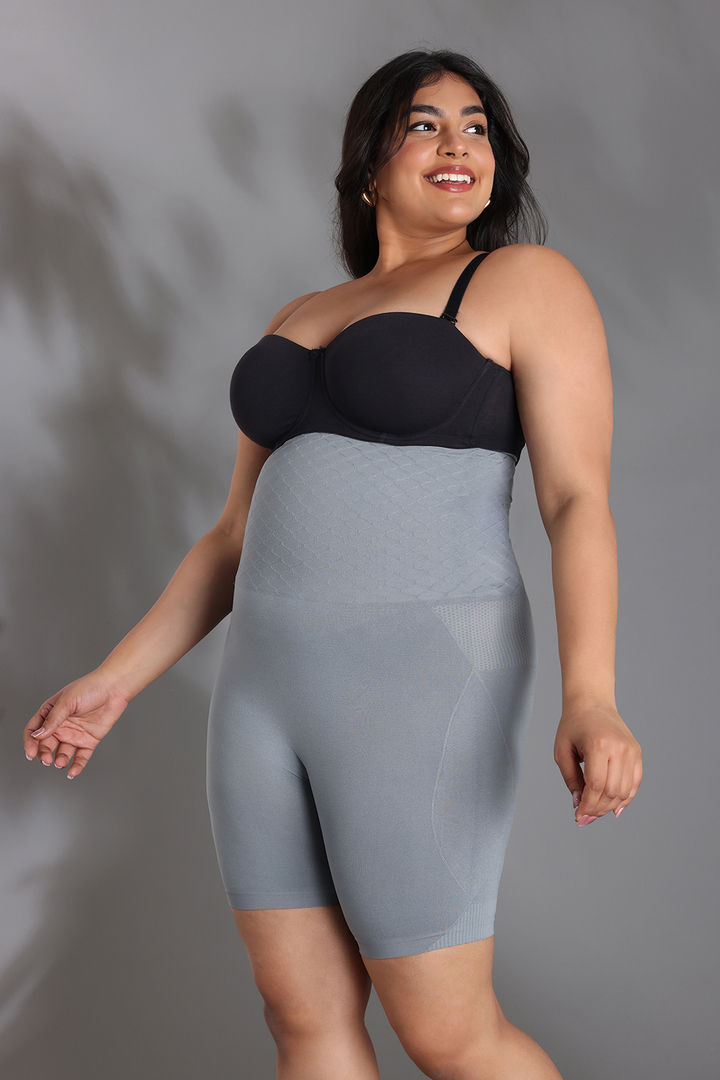 Zivame All day Highwaist Thigh Shaper - Grey — image 4