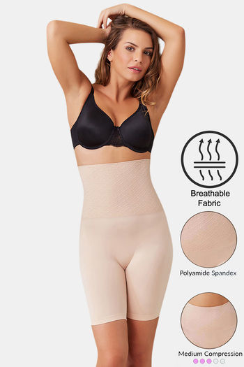 Buy online Women Solid Blue Shapewear from lingerie for Women by Zivame for  ₹1359 at 48% off
