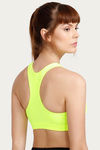 Puma Double Layered Medium Impact Active Bra- Neon Yellow — thumbnail 3