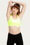 Puma Double Layered Medium Impact Active Bra- Neon Yellow — thumbnail 4