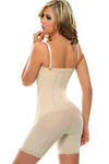 Zivame Thermo Slim Body Sculpting Open Bust Cotton Lined Mid thigh Style Bodysuit - Skin — thumbnail 2