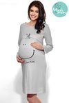 Zivame Made For Moms Full Sleeved Feeding Night Dress - Grey — thumbnail 1