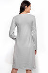Zivame Made For Moms Full Sleeved Feeding Night Dress - Grey — thumbnail 2