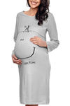 Zivame Made For Moms Full Sleeved Feeding Night Dress - Grey — thumbnail 3