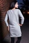 Zivame Embrace Fleece Lined Three Quarter Sleeve Relax-Fit Sweatshirt Dress- Grey — thumbnail 2