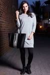 Zivame Embrace Fleece Lined Three Quarter Sleeve Relax-Fit Sweatshirt Dress- Grey — thumbnail 4