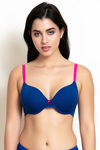 Zivame Padded Wired 3/4th Coverage T-Shirt Bra - Navy — thumbnail 1