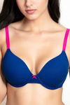 Zivame Padded Wired 3/4th Coverage T-Shirt Bra - Navy — thumbnail 5