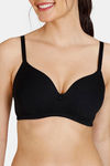Zivame Padded Non Wired 3/4th Coverage T-Shirt Bra - Black2 — thumbnail 4