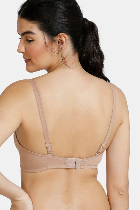 Zivame Padded Non Wired 3/4Th Coverage T-Shirt Bra - Roebuck — image 2
