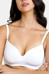 Zivame Padded Non Wired 3/4Th Coverage T-Shirt Bra - White — thumbnail 4