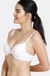 Zivame Push Up Wired Medium Coverage T-Shirt Bra - White — thumbnail 3