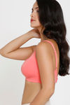 ZIvame True Curv Single Layered Non Wired 3/4Th Coverage Minimiser Bra - Peach — thumbnail 3