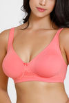 ZIvame True Curv Single Layered Non Wired 3/4Th Coverage Minimiser Bra - Peach — thumbnail 4