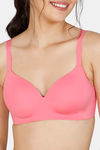 Zivame Wonderwire Padded 3/4Th Coverage T-Shirt Bra - Pink — thumbnail 4