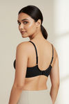 Zivame Padded Non Wired 3/4Th Coverage T-Shirt Bra - Black — thumbnail 4