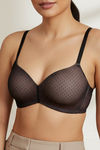 Zivame Padded Non Wired 3/4Th Coverage T-Shirt Bra - Black — thumbnail 6