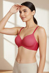 Zivame Padded Non Wired 3/4Th Coverage T-Shirt Bra - Burgundy — thumbnail 1