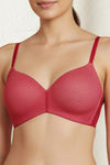 Zivame Padded Non Wired 3/4Th Coverage T-Shirt Bra - Burgundy — thumbnail 7