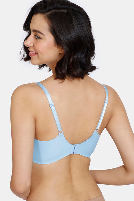 Zivame Padded Non Wired 3/4Th Coverage T-Shirt Bra - Lil Boy Blue — image 3