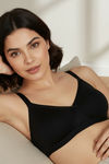 Zivame Laminated Cup Non Wired Full Coverage T-Shirt Bra - Black — thumbnail 6