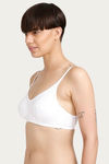 Zivame Double Layered Non Wired 3/4th Coverage Bra - White — thumbnail 2