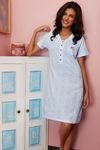 Zivame Fine Cotton Blossom Print V Neck Night Dress — thumbnail 6