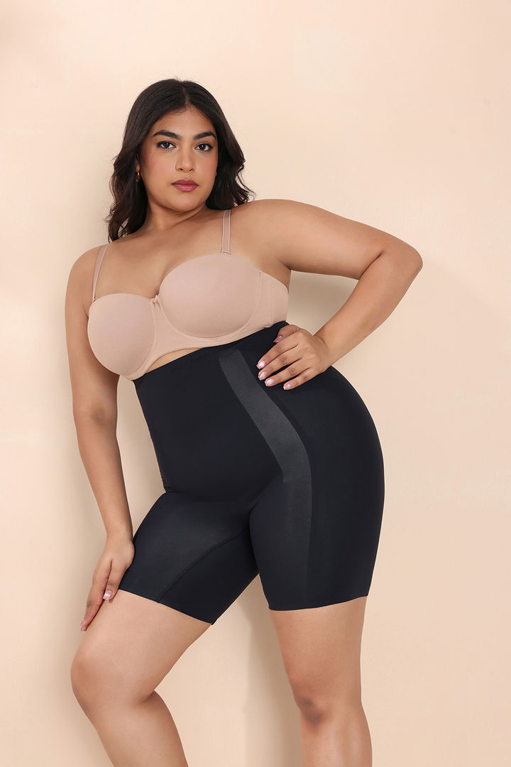 Zivame All Day Highwaist Thigh Shaper- Black — image 11