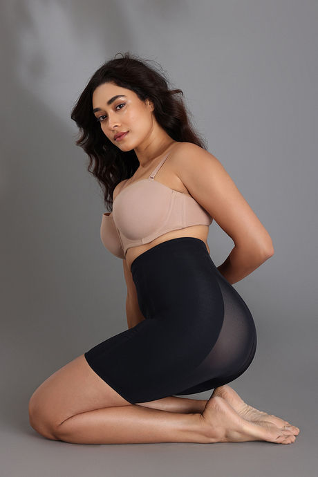 Zivame All Day Highwaist Thigh Shaper- Black — image 5