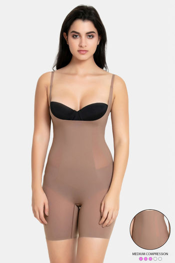 Buy Clovia Seamless High Compression Body Suit - Black at Rs.800 online