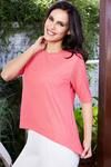 Zivame Soulfit Box Fit Asymmetric Hem Top- Coral — thumbnail 1
