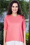 Zivame Soulfit Box Fit Asymmetric Hem Top- Coral — thumbnail 3