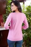 Zivame Soulfit Easy Care Relax Fit Top With Button Front-Pink — thumbnail 2