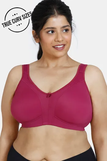 Zivame Priority Double Layered Non-Wired Full Coverage Sag Lift Bra - Raspberry Radiance