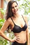 Zivame Priority Padded Wired Full Coverage T-Shirt Bra-Black — thumbnail 2