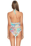 Zivame Aqua Geometric Print Tummy Control Swimsuit With Removable Cups — thumbnail 2
