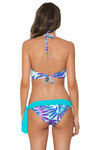 Zivame Aqua Abstract Feather Print Bandeau Bikini Set With Removable Cups — thumbnail 2