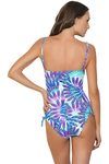 Zivame Aqua Abstract Feather Print Swimsuit With Removable Cups — thumbnail 2