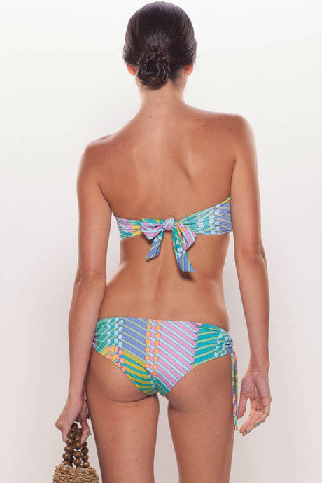 Zivame Aqua Multicolour Print Bandeau Bikini Set With Removable Cups — image 2